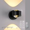 Leuchten Direkt AKKU-CHIA Vägglampa LED Svart, 2-ljuskällor, Fjärrkontroll