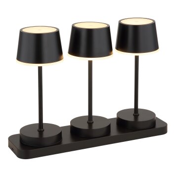 Globo Dawson Bordslampa LED Svart, 1-ljuskällor, Fjärrkontroll, Färgväxlare