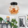 Ripoll Taklampa, kullampa Amber, 1-ljuskällor