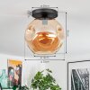 Ripoll Taklampa, kullampa Amber, 1-ljuskällor