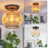 Ripoll Taklampa, kullampa Amber, Klart, 1-ljuskällor
