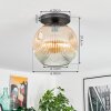 Ripoll Taklampa, kullampa Amber, Klart, 1-ljuskällor