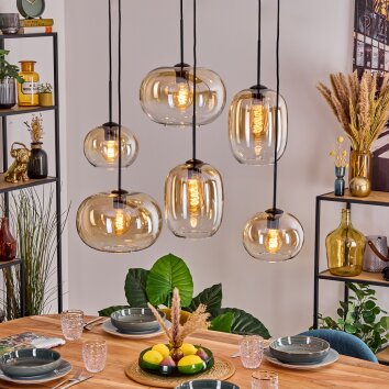 Apedo Pendellampa, Pendelbelysning Amber, Klart, 6-ljuskällor