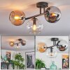 Koyoto Taklampa, kullampa Amber, Krom, Klart, Rökfärger, 3-ljuskällor