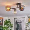 Koyoto Taklampa, kullampa Amber, Krom, Klart, Rökfärger, 3-ljuskällor