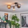 Koyoto Taklampa, kullampa Amber, Krom, Klart, Rökfärger, 3-ljuskällor