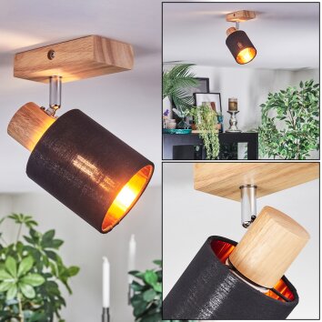 Fallhagen Vägglampa, Väggspotlight Krom, Trä ljus, 1-ljuskällor