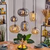 Apedo Pendellampa, kullampa, Pendelbelysning Amber, Rökfärger, 6-ljuskällor