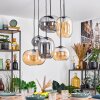 Apedo Pendellampa, kullampa, Pendelbelysning Amber, Rökfärger, 6-ljuskällor