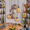 Apedo Pendellampa, kullampa, Pendelbelysning Amber, Rökfärger, 6-ljuskällor