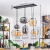 Apedo Pendellampa, kullampa, Pendelbelysning Amber, Rökfärger, 6-ljuskällor