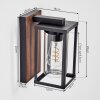 Portalis vägglampa utomhus, Vägglampa träoptik, Svart, 1-ljuskällor