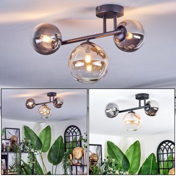 Chehalis Taklampa, kullampa Amber, Klart, Rökfärger, 3-ljuskällor