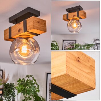 Sernadelo Taklampa, kullampa Naturfärger, Svart, 1-ljuskällor