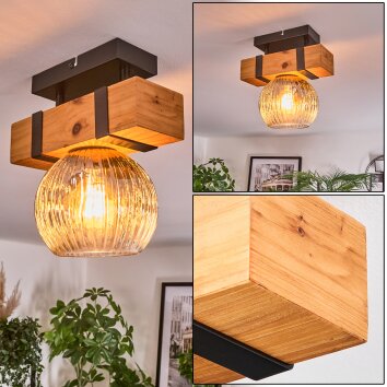 Sernadelo Taklampa, kullampa Naturfärger, Svart, 1-ljuskällor