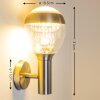 Cordova vägglampa utomhus, Vägglampa LED Färg i rostfritt stål, 1-ljuskällor