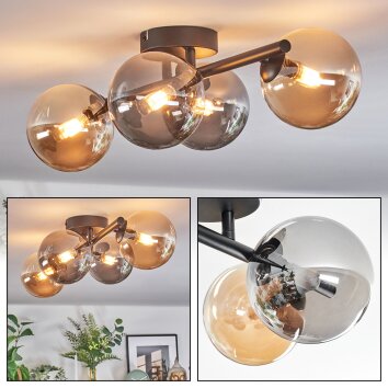 Chehalis Taklampa, kullampa Amber, Rökfärger, 4-ljuskällor