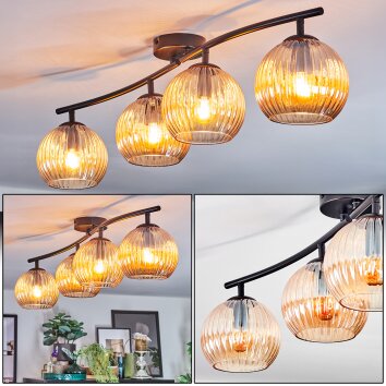 Koyoto Taklampa, kullampa Amber, 4-ljuskällor