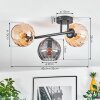 Koyoto Taklampa, kullampa Amber, Rökfärger, 3-ljuskällor