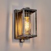 Portalis vägglampa utomhus, Vägglampa Svart, Silver, 1-ljuskällor, Rörelsedetektor