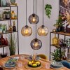 Koyoto Pendellampa, kullampa, Pendelbelysning Amber, Rökfärger, 4-ljuskällor