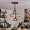Koyoto Pendellampa, kullampa, Pendelbelysning Amber, Rökfärger, 4-ljuskällor