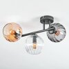 Koyoto Taklampa, kullampa Amber, Klart, Rökfärger, 3-ljuskällor
