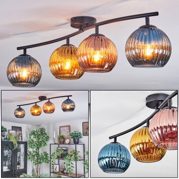 Koyoto Taklampa, kullampa Blå, Guld, Kopparfärg, 4-ljuskällor