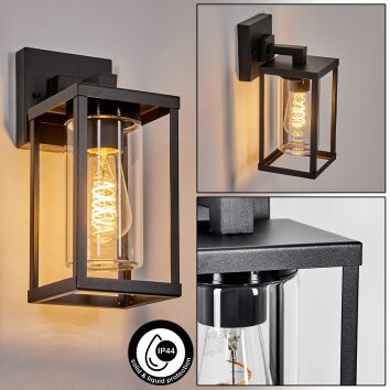 Avete vägglampa utomhus, Vägglampa Svart, 1-ljuskällor