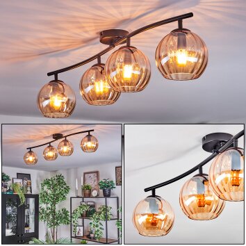 Koyoto Taklampa, kullampa Amber, 4-ljuskällor
