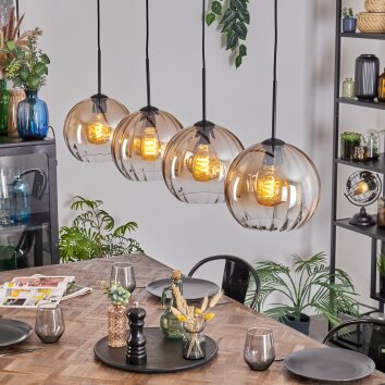 Koyoto Pendellampa, kullampa, Pendelbelysning Amber, Klart, 4-ljuskällor