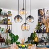 Koyoto Pendellampa, kullampa, Pendelbelysning Amber, Klart, Rökfärger, 4-ljuskällor