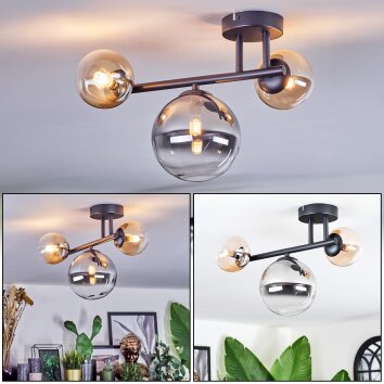 Chehalis Taklampa, kullampa Amber, Klart, Rökfärger, 3-ljuskällor