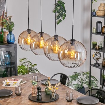 Koyoto Pendellampa, kullampa, Pendelbelysning Amber, Klart, 4-ljuskällor