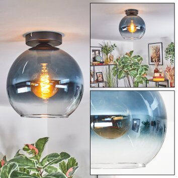 Koyoto Taklampa, kullampa 25 cm Blå, Klart, 1-ljuskällor