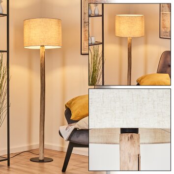 Bassagoda Golvlampa Naturfärger, Svart, 1-ljuskällor