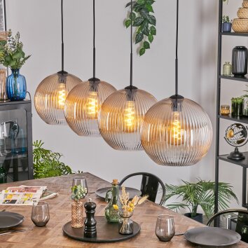 Koyoto Pendellampa, kullampa, Pendelbelysning Amber, Klart, 4-ljuskällor