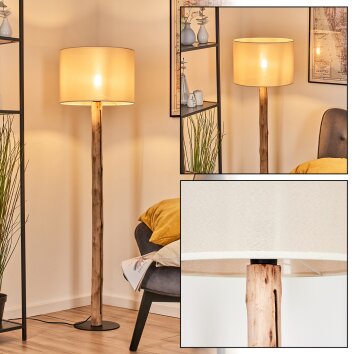 Bassagoda Golvlampa Naturfärger, Svart, 1-ljuskällor