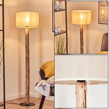 Bassagoda Golvlampa Naturfärger, Svart, 1-ljuskällor