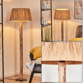Granja Golvlampa Naturfärger, Svart, 1-ljuskällor