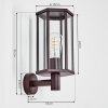 Monfanim vägglampa utomhus, Vägglampa Rostfärger, 1-ljuskällor