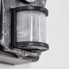 Lentua vägglampa utomhus, Vägglampa Svart, Silver, 1-ljuskällor, Rörelsedetektor