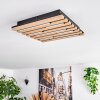 Vorlix Taklampa LED träoptik, Svart, 1-ljuskällor