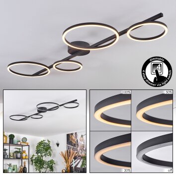 Firon Taklampa LED Svart, 1-ljuskällor