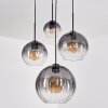 Koyoto Pendellampa, kullampa, Pendelbelysning 30 cm Klart, Rökfärger, 4-ljuskällor
