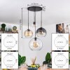 Koyoto Pendellampa, kullampa, Pendelbelysning Amber, Klart, Rökfärger, 4-ljuskällor