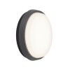AEG Round vägglampa utomhus, Husnummer belysning, Vägglampa LED Antracit, Vit, 1-ljuskällor