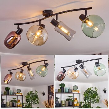 Velaris Taklampa, kullampa Svart, 4-ljuskällor