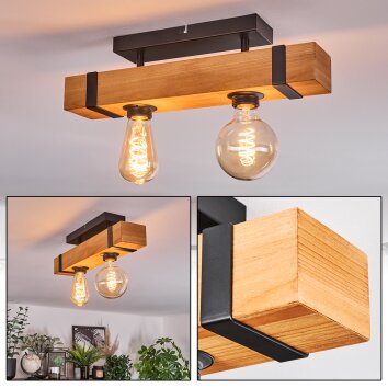 Sernadelo Taklampa Naturfärger, Svart, 2-ljuskällor