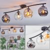 Ripoll Taklampa, kullampa Amber, Klart, Rökfärger, 4-ljuskällor